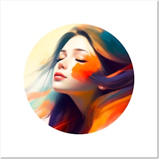 Beautiful woman with vibrant color Posters and Art